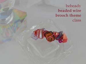 bebeady beaded wire brooch